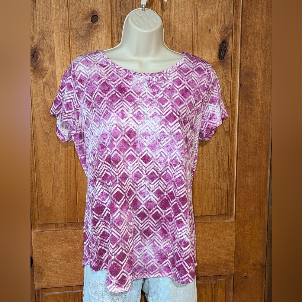 Sonoma Purple Geometric Women's Blouse